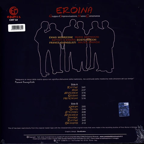 Gruppo Di Improvvisazione Nuova Consonanza - Eroina Black Vinyl Edition