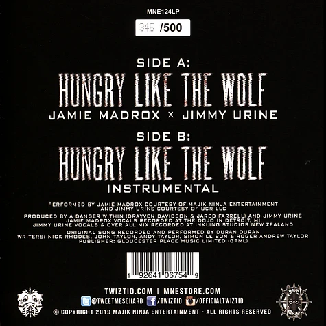 Twiztid / Jimmy Urine - Hungry Like The Wolf