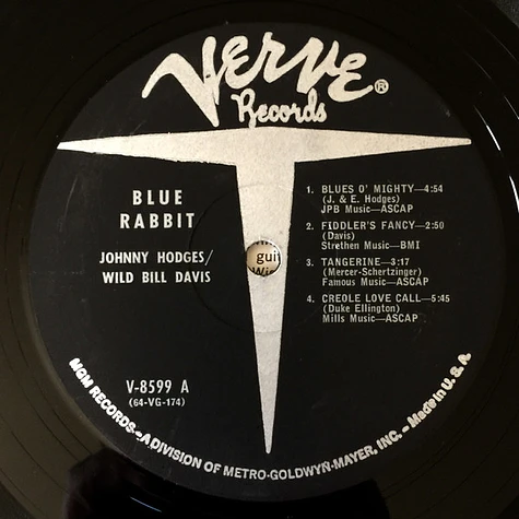 Johnny Hodges - Wild Bill Davis - Blue Rabbit
