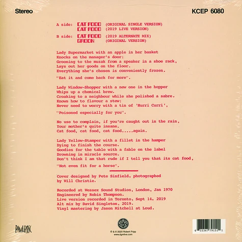 King Crimson - Cat Food 50th Anniversary Edition
