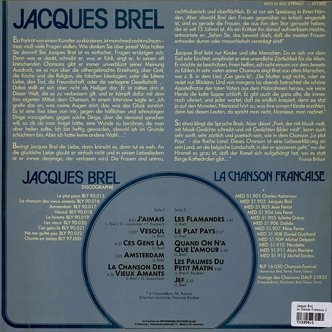 Jacques Brel - La Chanson Francaise 2