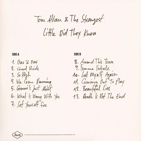 Tom Allan & The Strangest - Little Did They Know