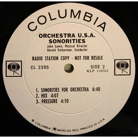 Orchestra U.S.A. - Sonorities