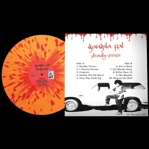 Gangsta Pat - Deadly Verses Orange & Red Splatter Vinyl Edition