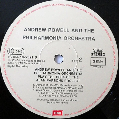 Andrew Powell And Philharmonia Orchestra - Play The Best Of The Alan Parsons Project