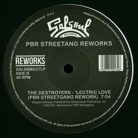 David Christie & The Destroyers - Back Fire / 'Lectric Love (PBR Streetgang Reworks)