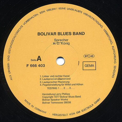 Bolivar Blues Band - Testing 1...2...3...