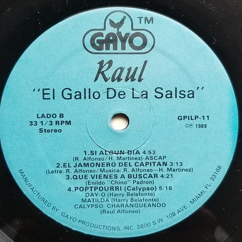 Raul Alfonso - El Gallo De La Salsa