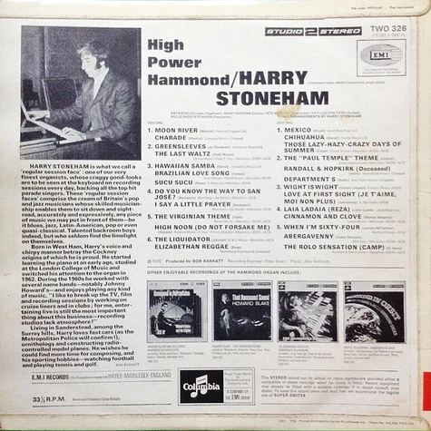 Harry Stoneham - High Power Hammond
