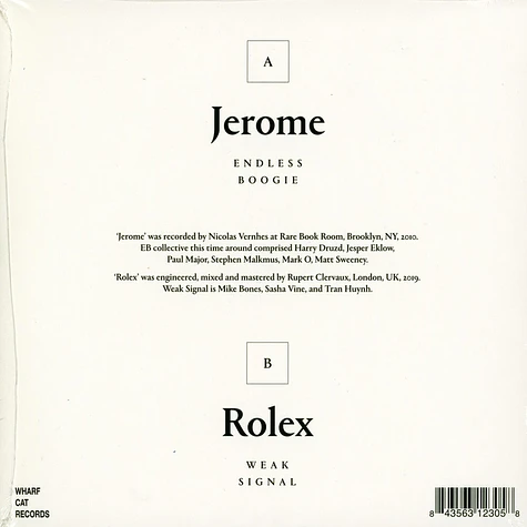 Endless Boogie & Weak Signal - Jerome / Rolex