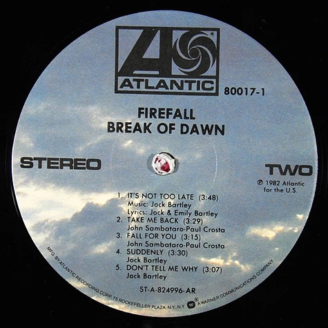 Firefall - Break Of Dawn