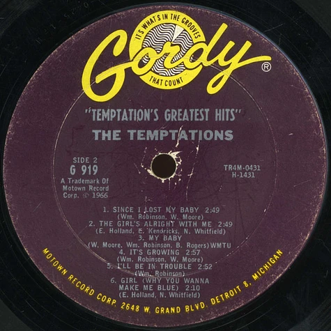 The Temptations - Greatest Hits