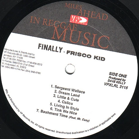 Frisco Kid - Finally