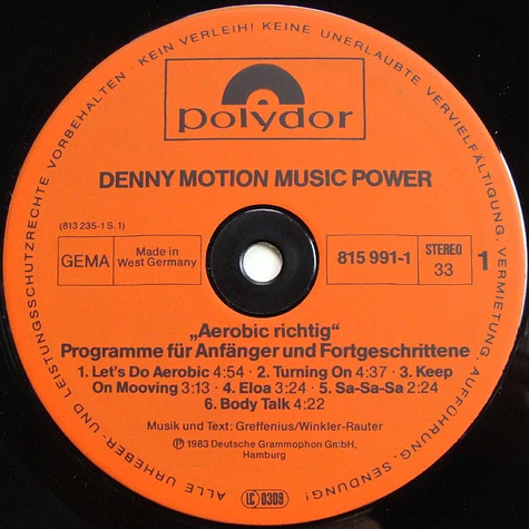 Denny Motion Music Power - Aerobic Richtig