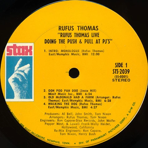 Rufus Thomas - Rufus Thomas Live Doing The Push & Pull At P.J.'s