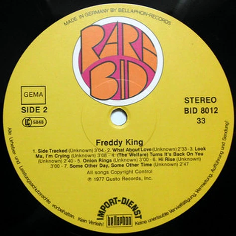 Freddie King - All His Hits