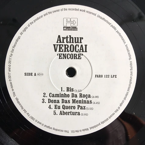 Arthur Verocai Featuring Azymuth & Ivan Lins - Encore
