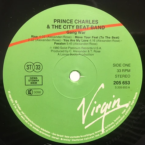 Prince Charles And The City Beat Band - Gang War