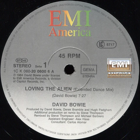 David Bowie - Loving The Alien (Extended Dance Mix)