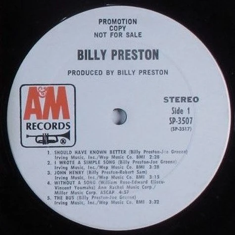 Billy Preston - I Wrote A Simple Song