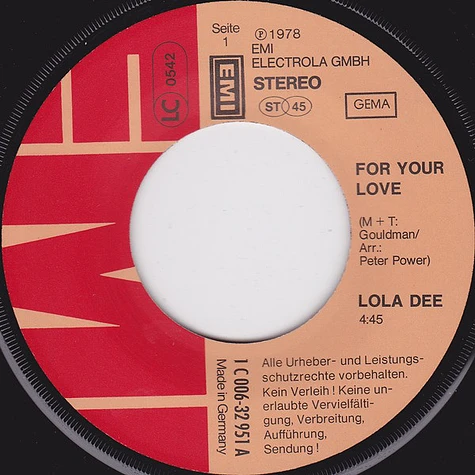 Lola Dee - For Your Love