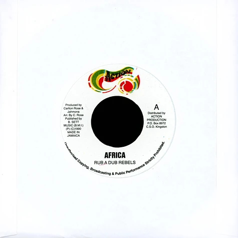 Rub A Dub Rebels - Africa / Version