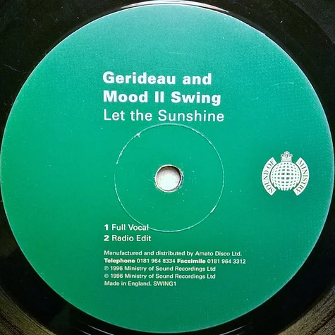 Gerideau And Mood II Swing - Let The Sunshine