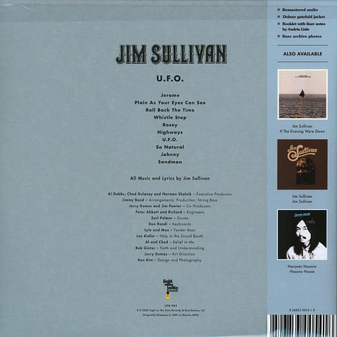 Jim Sullivan - U.F.O. Black Vinyl Edition