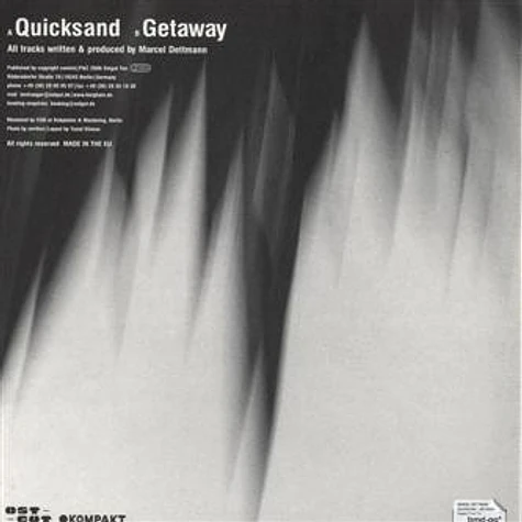Marcel Dettmann - Quicksand / Getaway