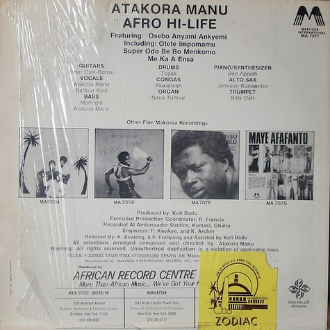 Atakora Manu - Afro Highlife