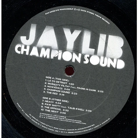 Jaylib (J Dilla & Madlib) - Champion Sound