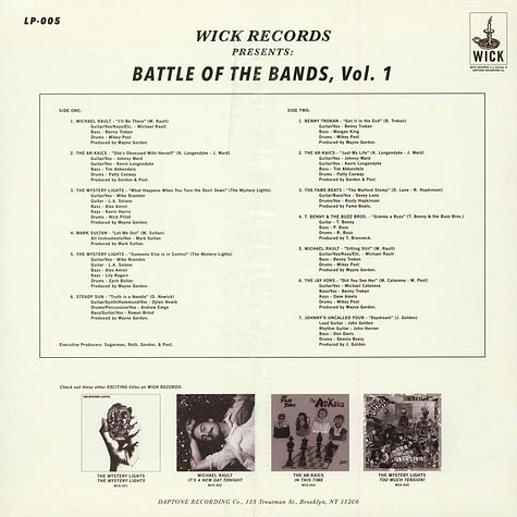 V.A. - Wick Records: Battle Of The Band Record Store Day 2020 Edition