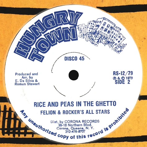 Roman Stewart / Felion & Rockers All Stars - Rice And Peas / Rice And Peas In The Ghetto