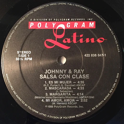Johnny Ray & Ray Sepulveda, Salsa Con Clase - Salsa Con Clase
