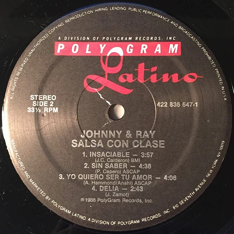 Johnny Ray & Ray Sepulveda, Salsa Con Clase - Salsa Con Clase
