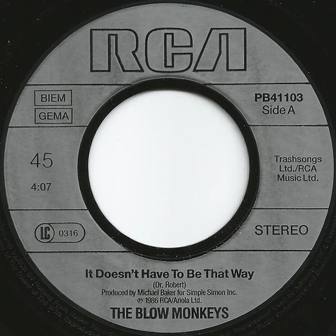 The Blow Monkeys - It Doesn't Have To Be This Way