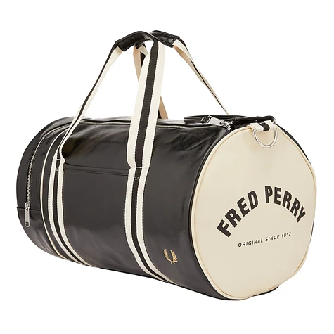Fred Perry - Classic Barrel Bag (Black / Ecru) | HHV