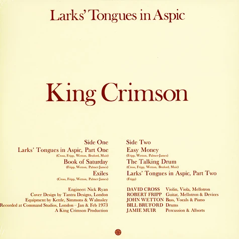 King Crimson - Larks' Tongues In Aspic Steven Wilson Mix