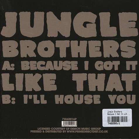 Jungle Brothers - Because I Got It Like That Record Store Day 2020 Edition