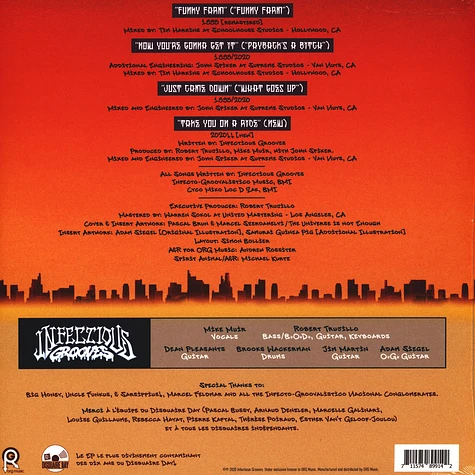 Infectious Grooves - Take You On A Ride Transparent Orange Record Store Day 2020 Edition