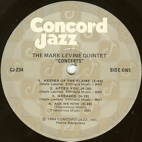 Mark Levine Quintet - Concepts