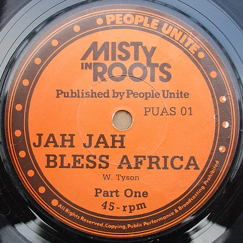 Misty In Roots - Jah Jah Bless Africa