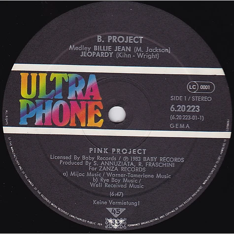Pink Project - B.Project (Medley Billie Jean / Jeopardy)