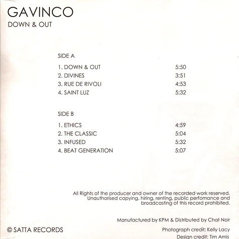 Gavinco - Down & Out