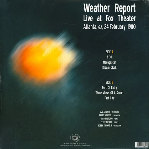 Weather Report - Live At Fox Theater Atlanta 1980