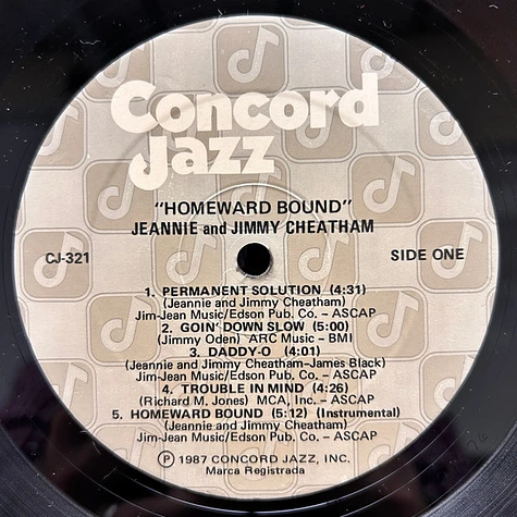 Jeannie & Jimmy Cheatham - Homeward Bound