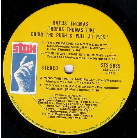 Rufus Thomas - Rufus Thomas Live Doing The Push & Pull At P.J.'s