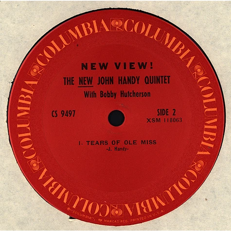 The New John Handy Quintet With Bobby Hutcherson - New View!