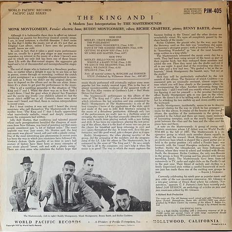 The Mastersounds - The King And I