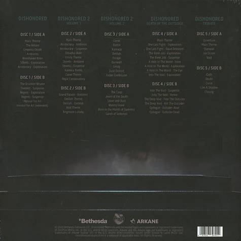 V.A. - OST Dishonored Soundtrack Collection Blue Vinyl Edition